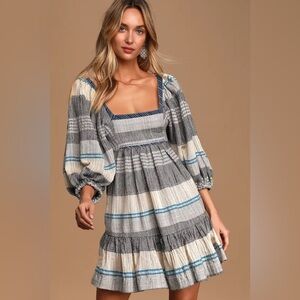 Free people All Lined Up Mini Dress